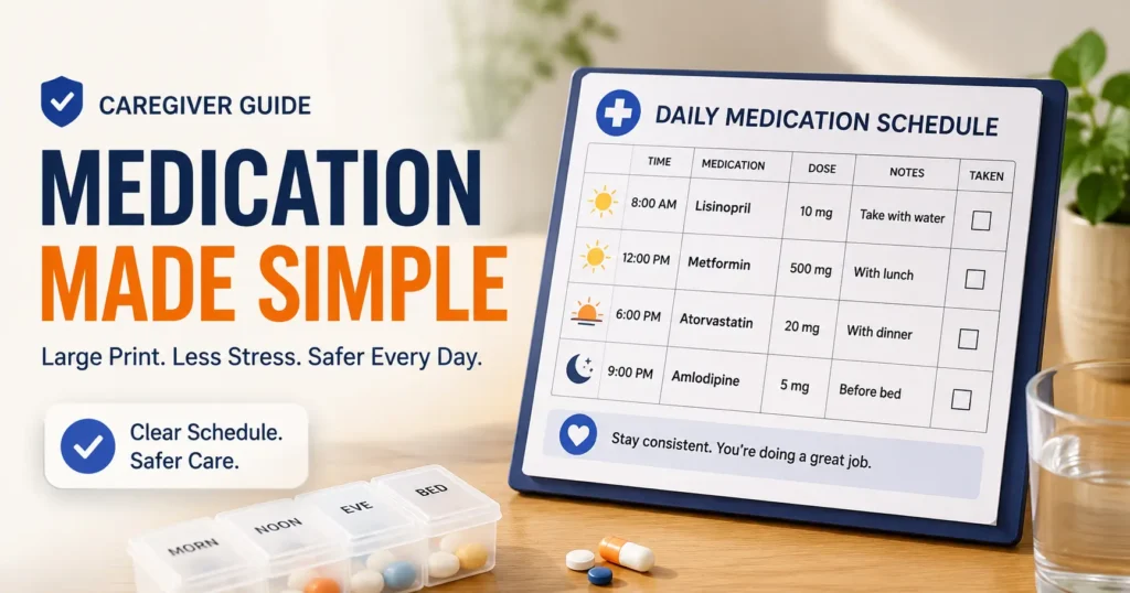 large print medication schedule