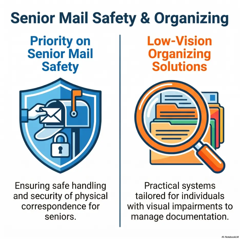 organize mail for seniors