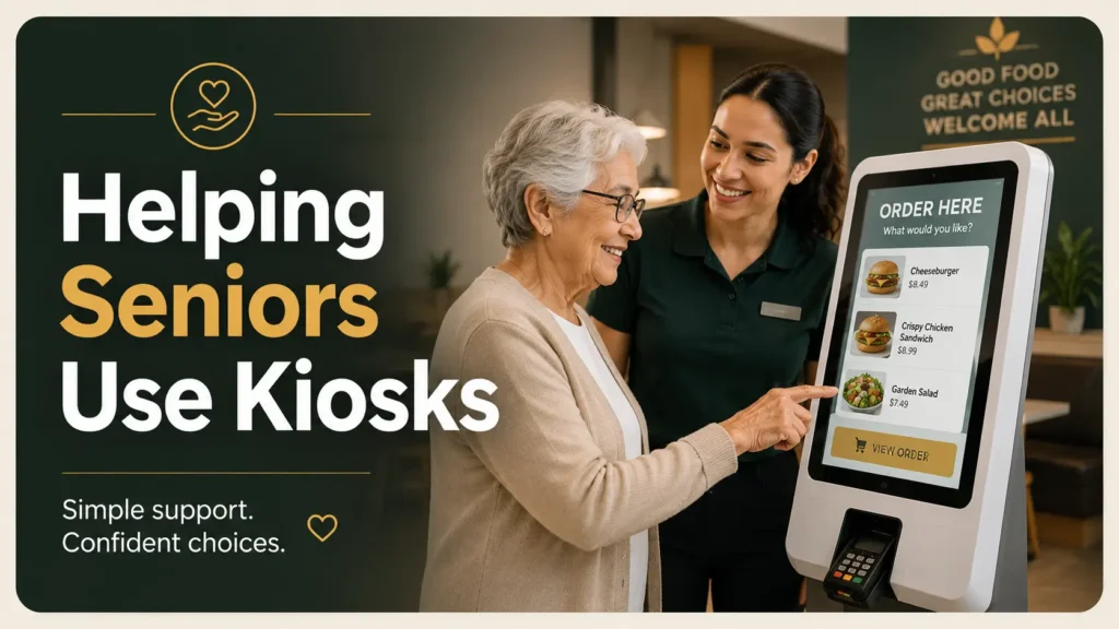 self-order kiosk help for seniors